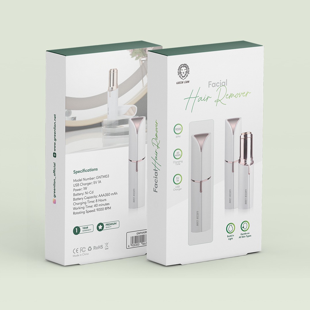 دستگاه رفع موهای زائد صورت گرین Green Facial Hair Remover 9000RPM 350mAh
