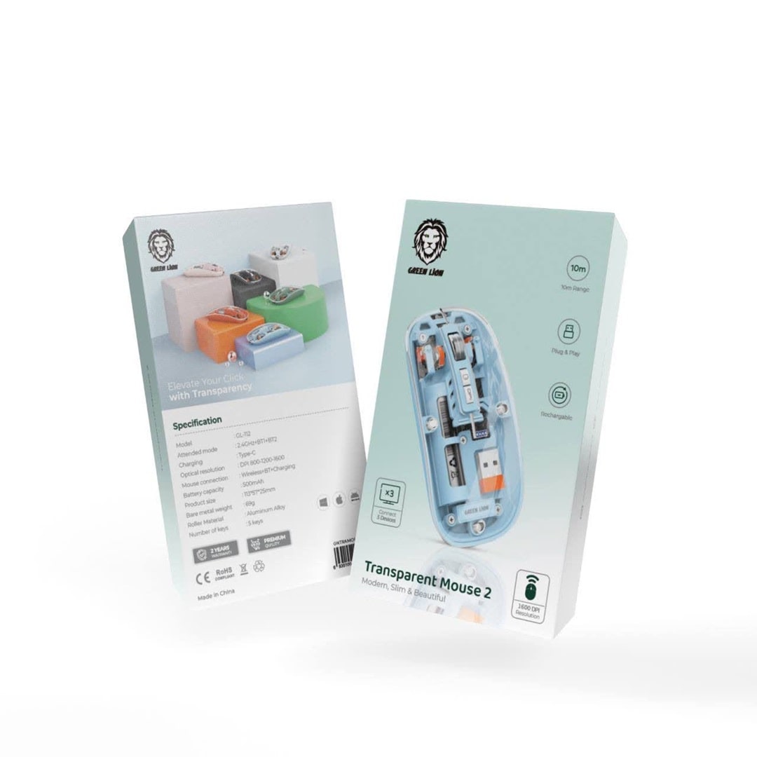 ماوس شفاف 2 گرین لاین Green Lion Transparent Mouse 2 1600DPI