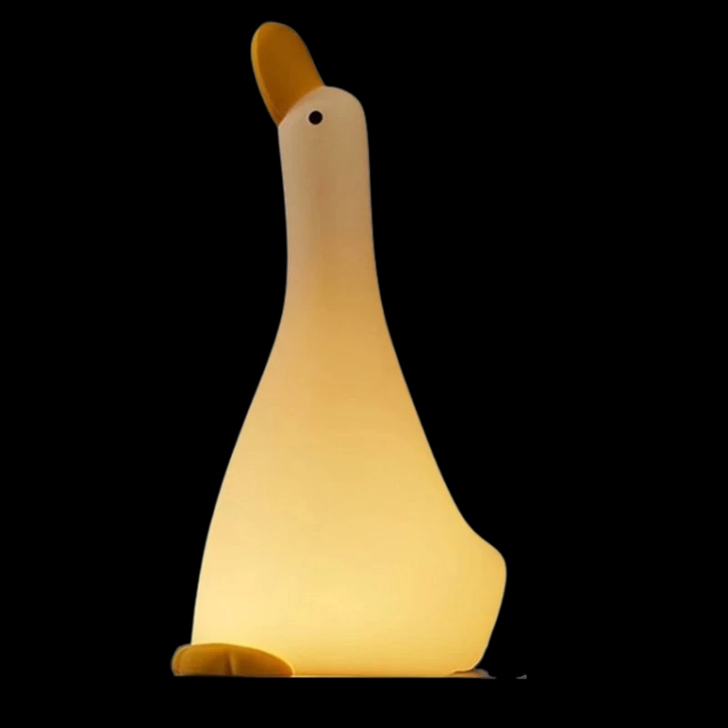 چراغ خواب فانتزی رومیزی مدل Uplooking duck silicone lamp A013