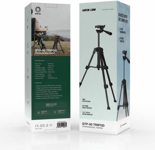 سه پایه آلومینیومی حرفه ای GTP-50 گرین Green GTP-50 Tripod Professional Aluminum