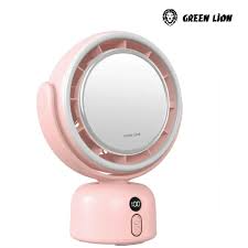 آینه آرایشی و پنکه رومیزی گرین لاین Green Lion Makeup Mirror Fan