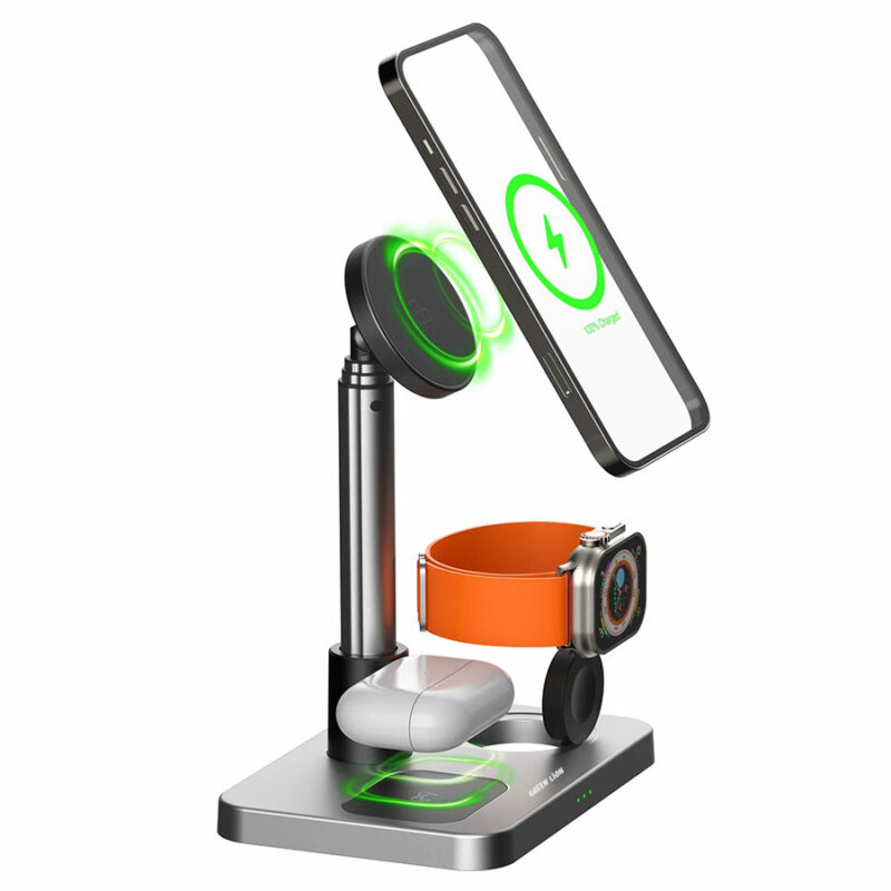 شارژر وایرلس 3 در 1 پاور تریو گرین Green Power Trio 3in1 Wireless Charger