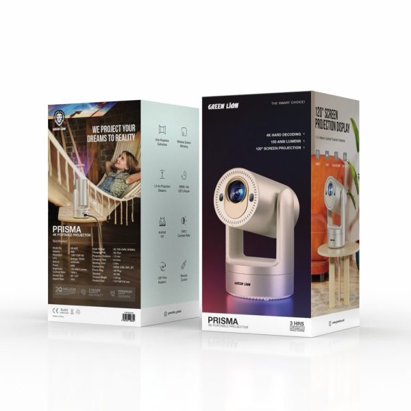 ویدیو پروژکتور قابل حمل گرین لاین مدل Prisma 4K کیفیت HD
