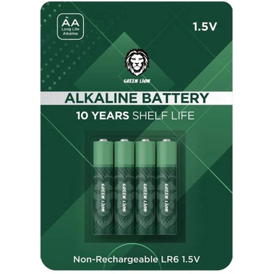 باتری قلمی 1.5 ولت ALKALINE گرین لاین مدل NCharge بسته چهار عددی GNAKBAA